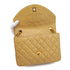 VINTAGE CHANEL HALF MOON CHAIN SHOULDER BAG BEIGE LAMB SKIN GOLD HARDWARE 90317895
