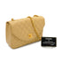 VINTAGE CHANEL HALF MOON CHAIN SHOULDER BAG BEIGE LAMB SKIN GOLD HARDWARE 90317895