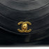 VINTAGE CHANEL HALF MOON CHAIN SHOULDER BAG BLACK LAMB SKIN 90322048
