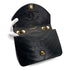 VINTAGE CHANEL HALF MOON CHAIN SHOULDER BAG BLACK LAMB SKIN 90322048