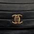 VINTAGE CHANEL HALF MOON CHAIN SHOULDER BAG BLACK LAMB SKIN GOLD HARDWARE 90315013