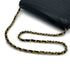 VINTAGE CHANEL HALF MOON CHAIN SHOULDER BAG BLACK LAMB SKIN GOLD HARDWARE 90315013