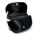 VINTAGE CHANEL HALF MOON CHAIN SHOULDER BAG BLACK LAMB SKIN GOLD HARDWARE 90315013