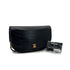 VINTAGE CHANEL HALF MOON CHAIN SHOULDER BAG BLACK LAMB SKIN GOLD HARDWARE 90315013