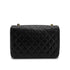 VINTAGE CHANEL HALF MOON CHAIN SHOULDER BAG BLACK LAMB SKIN GOLD HARDWARE 90317923