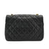 VINTAGE CHANEL HALF MOON CHAIN SHOULDER BAG BLACK LAMB SKIN GOLD HARDWARE 90322528