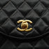 VINTAGE CHANEL HALF MOON CHAIN SHOULDER BAG BLACK LAMB SKIN GOLD HARDWARE 90322528
