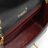 VINTAGE CHANEL HALF MOON CHAIN SHOULDER BAG BLACK LAMB SKIN GOLD HARDWARE 90322528