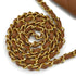 VINTAGE CHANEL HALF MOON CHAIN SHOULDER BAG BROWN LAMB SKIN GOLD HARDWARE 90318628