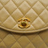 VINTAGE CHANEL HALF MOON MATELASSE CHAIN SHOULDER BAG BEIGE LAMB SKIN GOLD HARDWARE 90333734