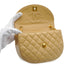 VINTAGE CHANEL HALF MOON MATELASSE CHAIN SHOULDER BAG BEIGE LAMB SKIN GOLD HARDWARE 90333734