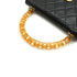 VINTAGE CHANEL MATELASSE HAND BAG BLACK LAMB SKIN GOLD HARDWARE 90340138