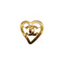 VINTAGE CHANEL HEART COCOMARK BROOCH GOLD ACCESSORY 95P 90326614