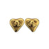 VINTAGE CHANEL HEART EARRINGS COCOMARK GOLD ACCESSORY 93P 90323107