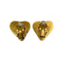 VINTAGE CHANEL HEART EARRINGS COCOMARK GOLD ACCESSORY 93P 90323107