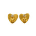 VINTAGE CHANEL HEART EARRINGS COCOMARK GOLD ACCESSORY 95P 90334241