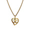 VINTAGE CHANEL HEART NECKLACE COCOMARK GOLD ACCESSORY 95P 90323097