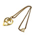 VINTAGE CHANEL HEART NECKLACE COCOMARK GOLD ACCESSORY 95P 90323097