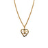 VINTAGE CHANEL HEART NECKLACE COCOMARK GOLD ACCESSORY 95P 90323138
