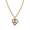 VINTAGE CHANEL HEART NECKLACE COCOMARK GOLD ACCESSORY 95P 90335616