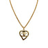 VINTAGE CHANEL HEART NECKLACE COCOMARK GOLD ACCESSORY 95P 90335616