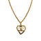 VINTAGE CHANEL HEART NECKLACE COCOMARK GOLD ACCESSORY 95P 90335629