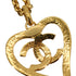 VINTAGE CHANEL HEART NECKLACE COCOMARK GOLD ACCESSORY 95P 90335629