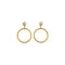 VINTAGE CHANEL HOOP EARRINGS FAKE PEARL COCOMARK GOLD ACCESSORY 97P 90343339