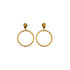 VINTAGE CHANEL HOOP EARRINGS FAKE PEARL COCOMARK GOLD ACCESSORY 97P 90343339