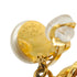 VINTAGE CHANEL HOOP EARRINGS FAKE PEARL COCOMARK GOLD ACCESSORY 97P 90343339