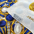 VINTAGE CHANEL JEWELRY CHAIN PATTERN SCARF WHITE BLUE GOLD SILK 90322222