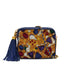 VINTAGE CHANEL JEWELRY PATTERN FRINGE MINI CHAIN SHOULDER BAG BLUE LAMB SKIN GOLD HARDWARE 90342592