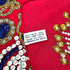 VINTAGE CHANEL JEWELRY PATTERN SCARF RED SILK 90324782