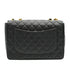 VINTAGE CHANEL JUMBO MATELASSE 30 CHAIN SHOULDER BAG BLACK CAVIAR SKIN GOLD HARDWARE 90335136