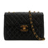 VINTAGE CHANEL JUMBO MATELASSE 30 CHAIN SHOULDER BAG BLACK LAMB SKIN 90324805
