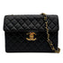 VINTAGE CHANEL JUMBO MATELASSE 30 CHAIN SHOULDER BAG BLACK LAMB SKIN 90329225