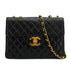 VINTAGE CHANEL JUMBO MATELASSE 30 CHAIN SHOULDER BAG BLACK LAMB SKIN GOLD HARDWARE 90333725