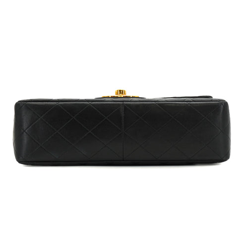 VINTAGE CHANEL JUMBO MATELASSE 30 CHAIN SHOULDER BAG BLACK LAMB SKIN GOLD HARDWARE 90333725