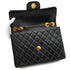 VINTAGE CHANEL JUMBO MATELASSE 30 CHAIN SHOULDER BAG BLACK LAMB SKIN GOLD HARDWARE 90333725