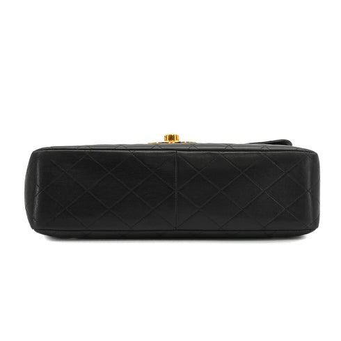 VINTAGE CHANEL JUMBO MATELASSE 30 CHAIN SHOULDER BAG BLACK LAMB SKIN GOLD HARDWARE 90334170