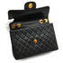 VINTAGE CHANEL JUMBO MATELASSE 30 CHAIN SHOULDER BAG BLACK LAMB SKIN GOLD HARDWARE 90334170