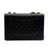VINTAGE CHANEL JUMBO MATELASSE 30 CHAIN SHOULDER BAG BLACK LAMB SKIN GOLD HARDWARE 90317777