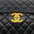 VINTAGE CHANEL JUMBO MATELASSE 30 CHAIN SHOULDER BAG BLACK LAMB SKIN GOLD HARDWARE 90317777