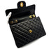 VINTAGE CHANEL JUMBO MATELASSE 30 CHAIN SHOULDER BAG BLACK LAMB SKIN GOLD HARDWARE 90317777