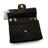 VINTAGE CHANEL JUMBO MATELASSE 30 CHAIN SHOULDER BAG BLACK LAMB SKIN GOLD HARDWARE 90340463