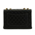 VINTAGE CHANEL JUMBO MATELASSE 30 CHAIN SHOULDER BAG BLACK LAMB SKIN GOLD HARDWARE 90340463