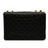 VINTAGE CHANEL JUMBO MATELASSE 30 CHAIN SHOULDER BAG BLACK LAMB SKIN GOLD HARDWARE 90346668