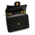 VINTAGE CHANEL JUMBO MATELASSE 30 CHAIN SHOULDER BAG BLACK LAMB SKIN GOLD HARDWARE 90346668