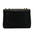 VINTAGE CHANEL JUMBO MATELASSE 30 CHAIN SHOULDER BAG BLACK LAMB SKIN GOLD HARDWARE 90346877