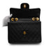 VINTAGE CHANEL JUMBO MATELASSE 30 CHAIN SHOULDER BAG BLACK LAMB SKIN GOLD HARDWARE 90346877
